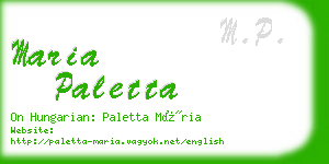 maria paletta business card